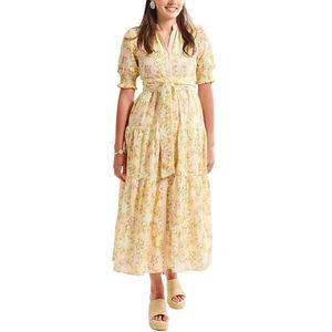 Floral Yellow Midi Dress